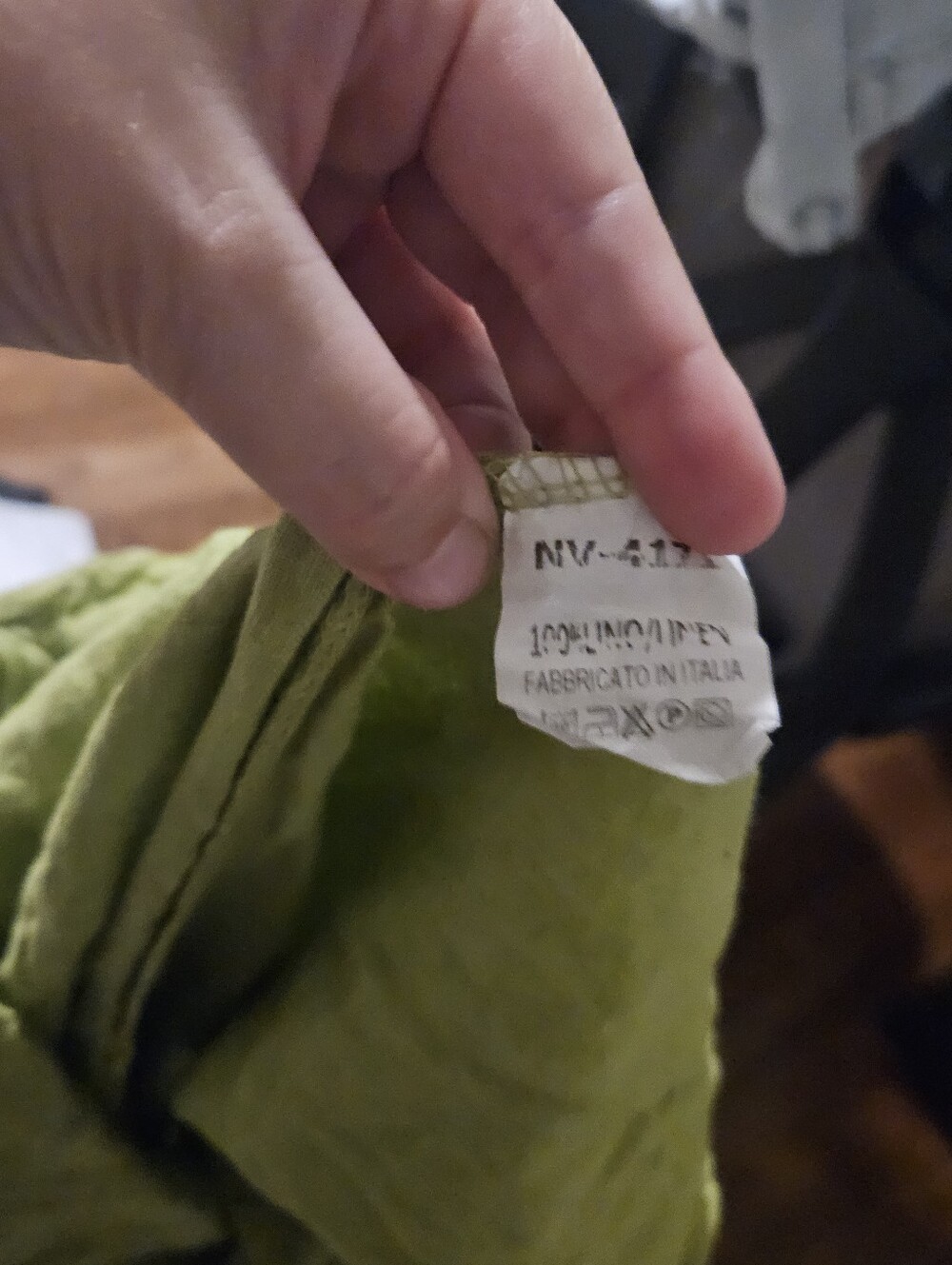 Meo Meli  Linen Olive Green Spaghetti-Strap Italian Linen Jumpsuit Small? - Picture 3 of 3